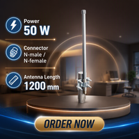Antenne GPS omnidirectionnelle PU JJTX-BLQX-12DB 12 dBi 1700-2700 MHz avec connectivité N-mâle/N-femelle et impédance de 50 ohms