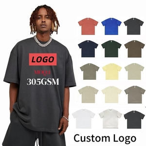 เสื้อยืดผู้ชายคุณภาพสูง ผ้าฝ้าย 100% 305GSM สไตล์สตรีท น้ำหนักมาก สวมใส่สบาย ระบายอากาศได้ดี - Product Image 1