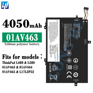 Nieuwe 01av463 01av464 L17l3p52 L17m3p53 <span class=keywords><strong>Laptop</strong></span> Batterij Voor <span class=keywords><strong>Lenovo</strong></span> Thinkpad L480 L580 Hele Verkoop 11.1V 4050Mah 45wh - Product Image 2