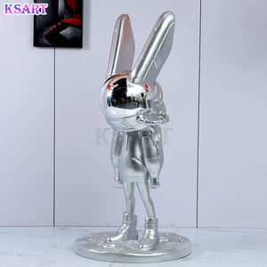 Escultura decorativa galvanizada popular hogar bar Ktv Winkle decorado cosmonauta Konijn escultor - Product Image 6