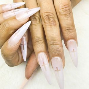 <span class=keywords><strong>Uñas</strong></span> largas puntiagudas hechas a mano reutilizables de fábrica al por mayor - Product Image 3