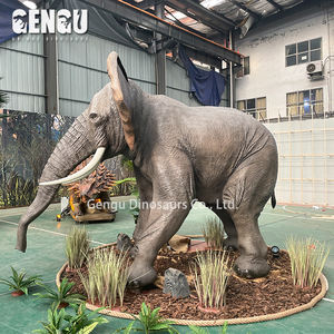 Statue d'éléphant grandeur nature modèle animal de la <span class=keywords><strong>jungle</strong></span> safari pour une utilisation en intérieur centres commerciaux en métal durable parcs d'aventure publics aéroports - Product Image 4
