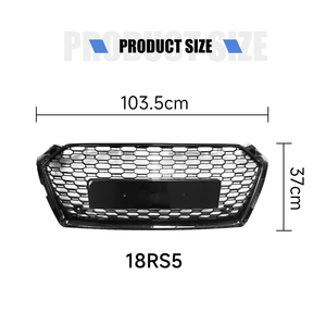 Yinhua fabbrica vendita calda <span class=keywords><strong>nero</strong></span> griglia anteriore per auto per 17-20 A5 S5 Standard europeo 18 rs5 griglia auto senza <span class=keywords><strong>logo</strong></span> - Product Image 3