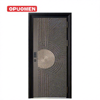 Porte d'entrée extérieure en aluminium moulé, design moderne, très vendue, anti-inondation, pour villa, usage extérieur
