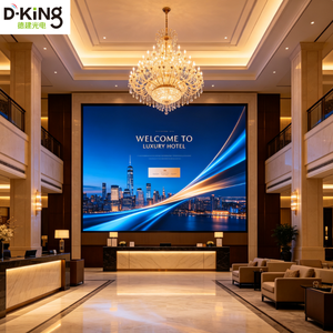 Custom Indoor Fine Pitch LED Display Wall Frameless Embedded LED Video Wall For Luxury Hotel Lobby Hall Front Desk Adv Screen - Product Image 1