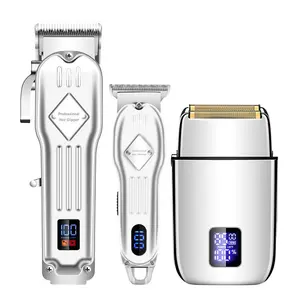 AREMEY PRO Best Hair Clippers Shaver Set Wireless 0mm Cut Barber Haircut Grooming Kit Hair Clippers Trimmer Sets