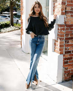 Jeans svasati a vita alta da donna <span class=keywords><strong>pantaloni</strong></span> in Denim elasticizzati <span class=keywords><strong>lunghi</strong></span> larghi <span class=keywords><strong>con</strong></span> fessure laterali Jeans Vintage da mamma - Product Image 6