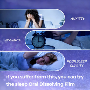 VitaHall Marque Privée <span class=keywords><strong>Film</strong></span> Oral Dissolvant Personnalisé Sans Sucre Naturel de Qualité Alimentaire Végétalien Biologique à la Mélatonine pour le Sommeil - Product Image 3