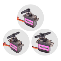 Moteur servo YIDI MG90S à engrenages métalliques et plastiques, 4,8 V, couple de 2 kg/cm, rotation 180/360 degrés, pour télécommande d'avion à voilure fixe