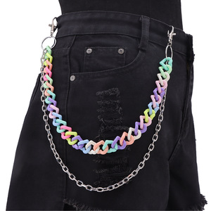 Chaîne de taille en résine double couche couleur bonbon Yueli pour pantalon, accessoire de mode pour usage quotidien - Product Image 1