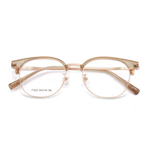 Monture de lunettes ronde élégante en alliage avec plaquettes de nez en silicone souple, confortable pour toutes les formes de visage, unisexe adulte - Product Image 2