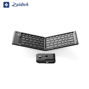 คีย์บอร์ดพกพาขนาดเล็กแบบพับได้ ดีไซน์พับใหม่ ระบบคีย์บอร์ดไร้สายอเนกประสงค์สำหรับโทรศัพท์มือถือ แท็บเล็ต พีซี - Product Image 4