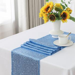 공장 재고 고급 클래식 도트 자수 폴리에스터 세탁 가능 테이블 플래그 호텔 웨딩 파티 장식 테이블보 - Product Image 1