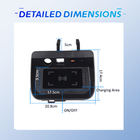 Chargeur sans fil 15W à charge rapide, matériau ignifuge pour Toyota RAV4 LHD 2019-2024, accessoires de console centrale