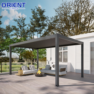 Pergola électrique manuelle en aluminium 6063/T5, système imperméable moderne pour l'extérieur, taille personnalisée, pergola 3x3 avec test TUV - Product Image 4