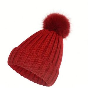 Chapeau en laine mélangée personnalisé avec logo, bonnet d'hiver chaud tricoté avec pompon, unisexe, broderie 3D jacquard pour la plage et les voyages - Product Image 5