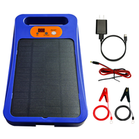 Chargeur de clôture électrique solaire - Protection 24/7 jour/nuit, Électrificateur de clôture portable pour jardin, bétail
