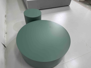 <span class=keywords><strong>Tavolino</strong></span> da Caffè Rotondo Convertibile Verde, Dimensioni e Colore Personalizzabili, <span class=keywords><strong>Design</strong></span> Moderno in <span class=keywords><strong>Legno</strong></span> per Soggiorno - Product Image 3
