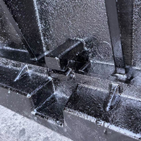 Couvercle et cadre carrés en fonte ductile robustes pour accès aux canalisations routières