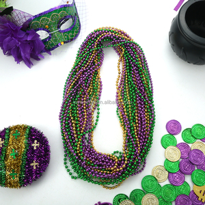 Nhựa Mardi Gras Hạt Không Thấm Nước Thời Trang Nguồn Cung Cấp Bên Tái Sử Dụng Nhựa Bead Trang Trí Nội Thất Cho Đảng - Product Image 4