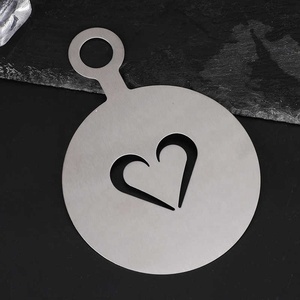 Stainless Steel Coffee Stencil Set Ice Filter Creative Cake Mold Chocolate Decorating <strong>DIY</strong> Latte Art Tool <strong>Kit</strong> - Product Image 3