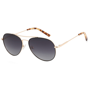 Gafas de Sol de Piloto con Marco Metálico Ovalado, Lentes Degradadas de Aro Completo, 100% Protección UV, Unisex para Actividades al Aire Libre - Product Image 1