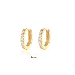 <span class=keywords><strong>Orecchini</strong></span> a polsino da donna in ferro elettroplaccato con zirconi <span class=keywords><strong>per</strong></span> piercing alla cartilagine, helix, naso, setto, daith, rook, tragus, nariz, in oro rosa - Product Image 4