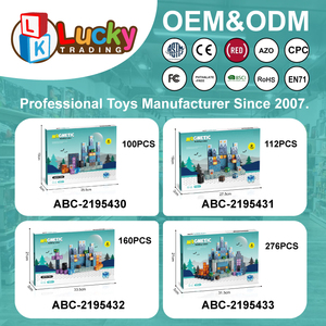 <span class=keywords><strong>Bloques</strong></span> de Construcción Magnéticos Lucky Toys, Juego de Cubos Magnéticos, Rompecabezas, Tema de Castillo, 276 Piezas - Product Image 6