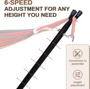 <span class=keywords><strong>Support</strong></span> de <span class=keywords><strong>hamac</strong></span> en acier moderne réglable en fer forgé Wirecutter, pour l'extérieur, 9 pieds, capacité de 450 livres - Product Image 3
