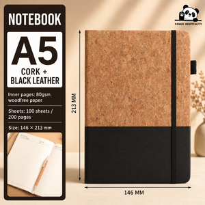 Vente flash - Carnet A5 avec couverture en liège personnalisée avec logo, journal relié rigide écologique texturé pour des cadeaux uniques - Product Image 1