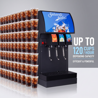 Distributeur de boissons froides CE Commercial 1-5 vannes, machine à soda post-mix de comptoir, fontaine à boissons gazeuses