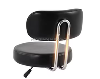 Meilleure vente Chaise de laboratoire ajustable de style moderne Siège en cuir Pied en métal pour salle de laboratoire Salle de science de laboratoire Bureau d'ordinateur