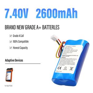 Batterie de remplacement au lithium-ion polymère 7,4 V 2600 mAh rechargeable 19,24 Wh pour terminal de point de vente portable TELPO TPS320 - Product Image 3