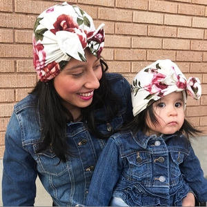 Gorros con estampado de leopardo para mamá <span class=keywords><strong>y</strong></span> bebé, <span class=keywords><strong>turbante</strong></span> anudado, gorro para mamá <span class=keywords><strong>y</strong></span> yo - Product Image 2