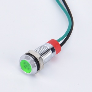 مصباح إشارة صناعي صغير LED مقاس 6/8/10/12 مم - هيكل معدني مقاوم للماء IP65، إضاءة إشارة للتركيب على اللوحة - Product Image 2