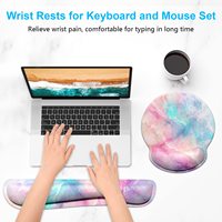 Ensemble repose-poignets ergonomique et tapis de souris en gel coloré à motif dessin animé, base en mousse à mémoire de forme pour PC, logo personnalisé, en stock