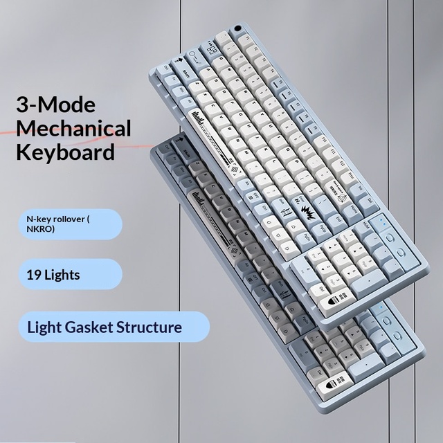 Wireless Triple Mode Mechanical Keyboard Solder Shaft Wired Connection For Office E-sports Gaming Computer Use