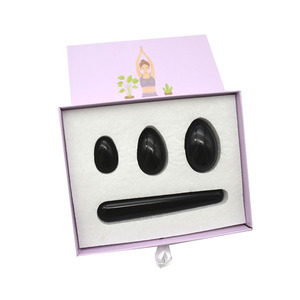 Yoni-huevo de cristal de Jade para <span class=keywords><strong>mujer</strong></span>, huevo de Yoni vaginal femenino para ejercicio de Kegel, huevos de cuarzo rosa y varita de Chakra, conjunto de regalo - Product Image 4