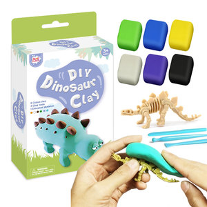 Kit de pâte à <span class=keywords><strong>modeler</strong></span> souple et non toxique pour dinosaures, séchant à l'air, avec outils de sculpture et tutoriels, arts et artisanat, cadeaux jouets pour les enfants de 3 ans et plus - Product Image 3