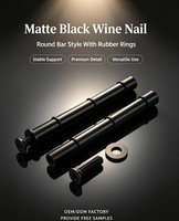Support mural flottant de luxe antidérapant en caoutchouc pour bouteilles de vin, présentoir métallique personnalisé pour armoire de rangement de vin