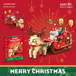 NEW 8783 <strong>Lele</strong> Brothers Christmas Cabin Building <strong>Block</strong> Toys Plastic Educational Children's Christmas Cross-Border - Product Image 1