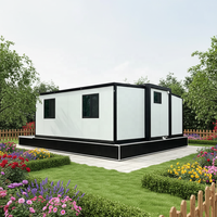 Villa moderne préfabriquée en acier léger de 40 pieds sur 20 pieds, prête à l'emploi, avec 2, 3, 4 ou 5 chambres, maison conteneur extensible à vendre, maison mobile