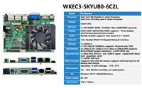Placa Base Industrial Profesional para Adquisición de Datos con DDR4 de 16 GB, Intel, 6 Puertos COM RS232 RS485, LAN Gigabit y M.2 NVMe
