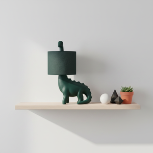 <span class=keywords><strong>Lampada</strong></span> da Tavolo a Forma di Dinosauro Giocosa e Fantasiosa, Luce Notturna Creativa in Resina Verde Foresta a Forma di Brachiosauro per la Cameretta dei Bambini - Product Image 5