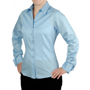 Fabricación directa de fábrica de BD Camisa de popelina formal para mujer de nuevo diseño Ropa larga de algodón 100% - Product Image 6