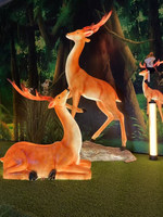 Décoration extérieure en résine lumineuse étanche IP65 en forme de cerf Sika pour parcs, jardins, pelouses, mariages, Noël et Halloween