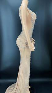 ชุดเดรสปาร์ตี้งานวันเกิดและงานแต่งคริสตัลลายดอกไม้สุดเซ็กซี่ชุดราตรียาวเซ็กซี่ - Product Image 6