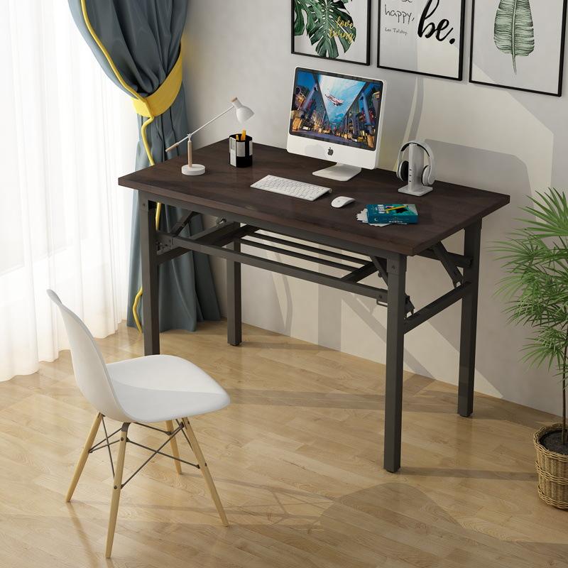 Mesa plegable de doble capa de nogal negro