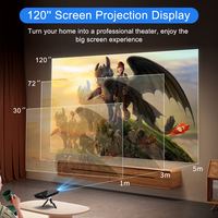 Proyektor Mini Portabel DLP Short Throw P09 Terbaru, Video Android Home Theater, Proyektor 4k, Pocket Beamer