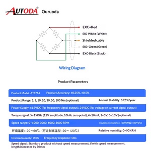 Датчик динамического крутящего момента Ouluda AT8714 для измерения силы затяжки и вращения, двунаправленное измерение крутящего момента (плюс/минус) - Product Image 4
